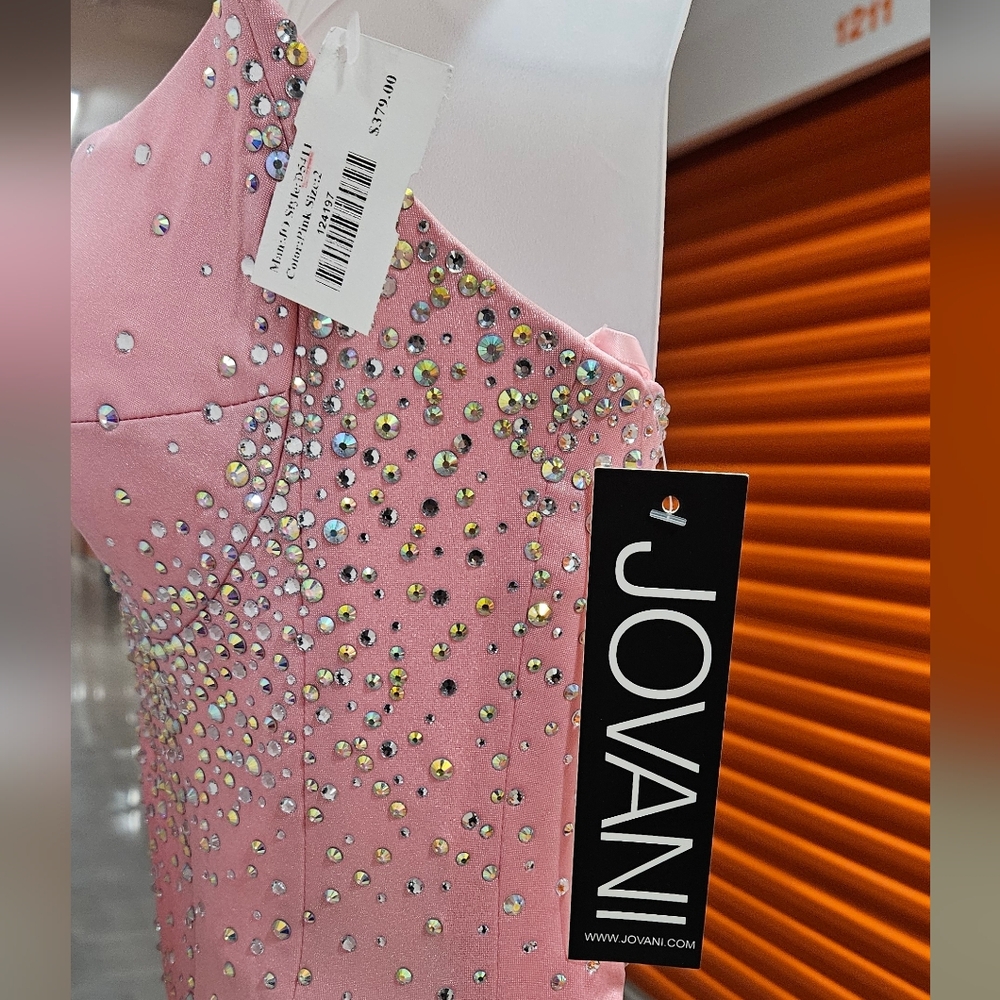 Jovani #D5411 Elegant Prom Gown, BLACK Size 6 And PINK Size 2 - Picture 5 of 6